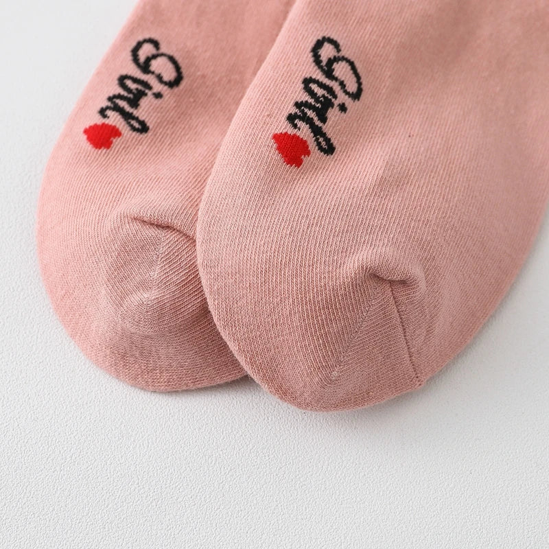 Embroidered Heart Ankle Socks – Cute Cotton Casual Footwear for Women