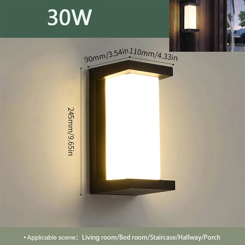 LED Outdoor Wall Lamp – Motion Sensor Waterproof Light for Porch Garden
