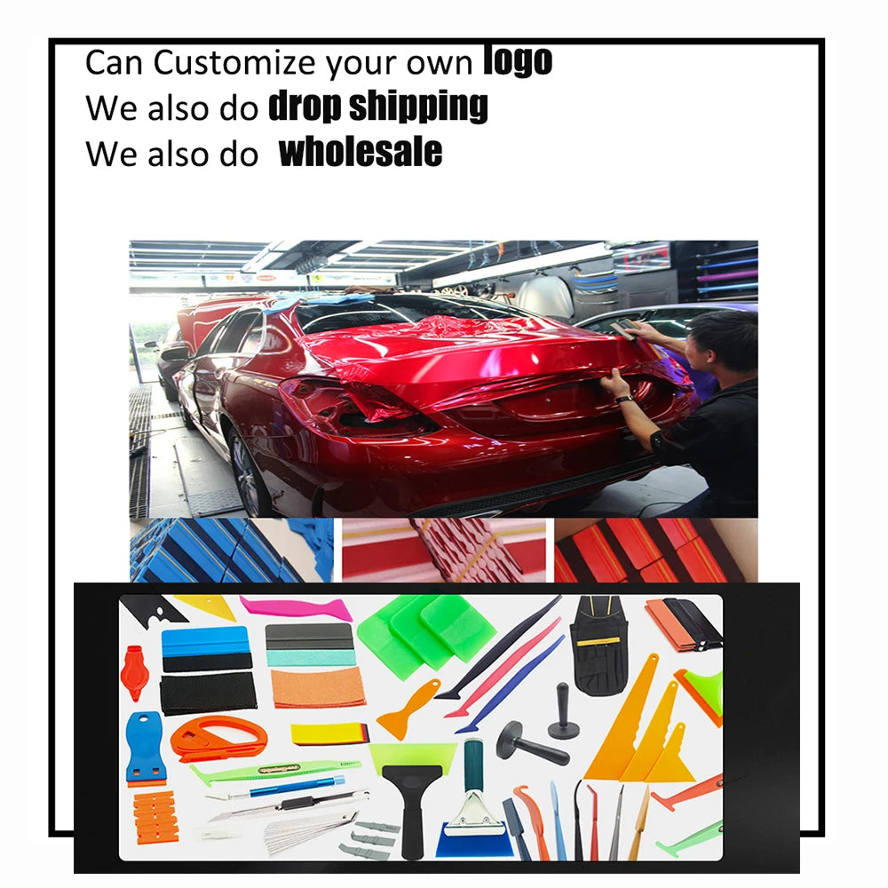 Double Layer Rubber Squeegee – Window Tint Scraper for Auto Detailing