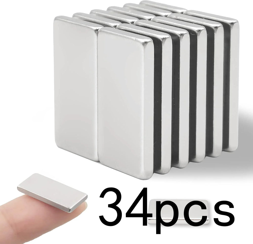 Neodymium Bar Magnets – 20x10x2 mm Rare Earth Metal Strips for DIY Projects