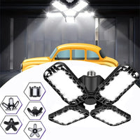 Adjustable LED Garage Lights – Foldable Ceiling Work Lamp for Workshop Warehouse