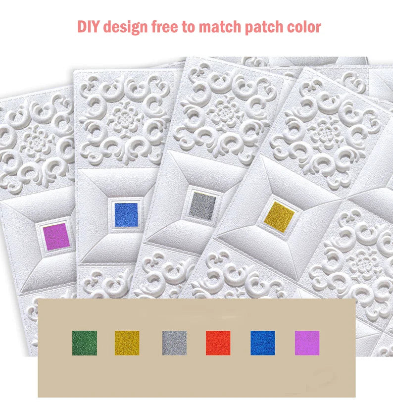 3D Brick Wall Stickers – Self-Adhesive Waterproof Panels for Home Decor