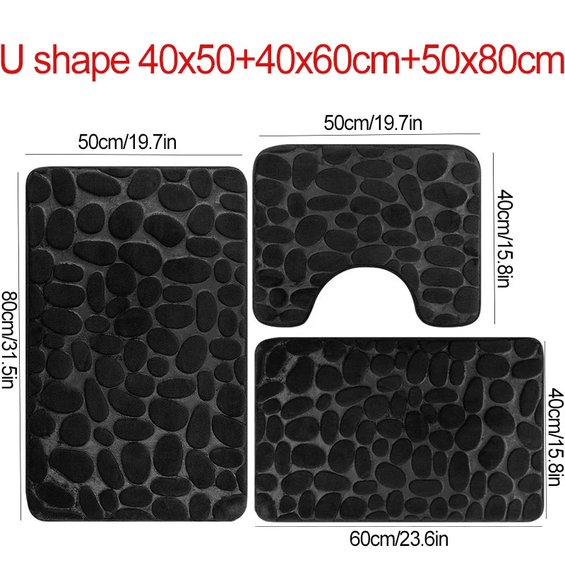 Absorbent Bathroom Rug – Slip-Resistant Floor Mat for Shower and Bathtub
