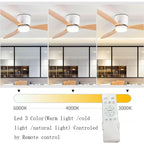 Dimmable LED Ceiling Fan – 42-52 Inch DC Motor for Modern Home Lighting