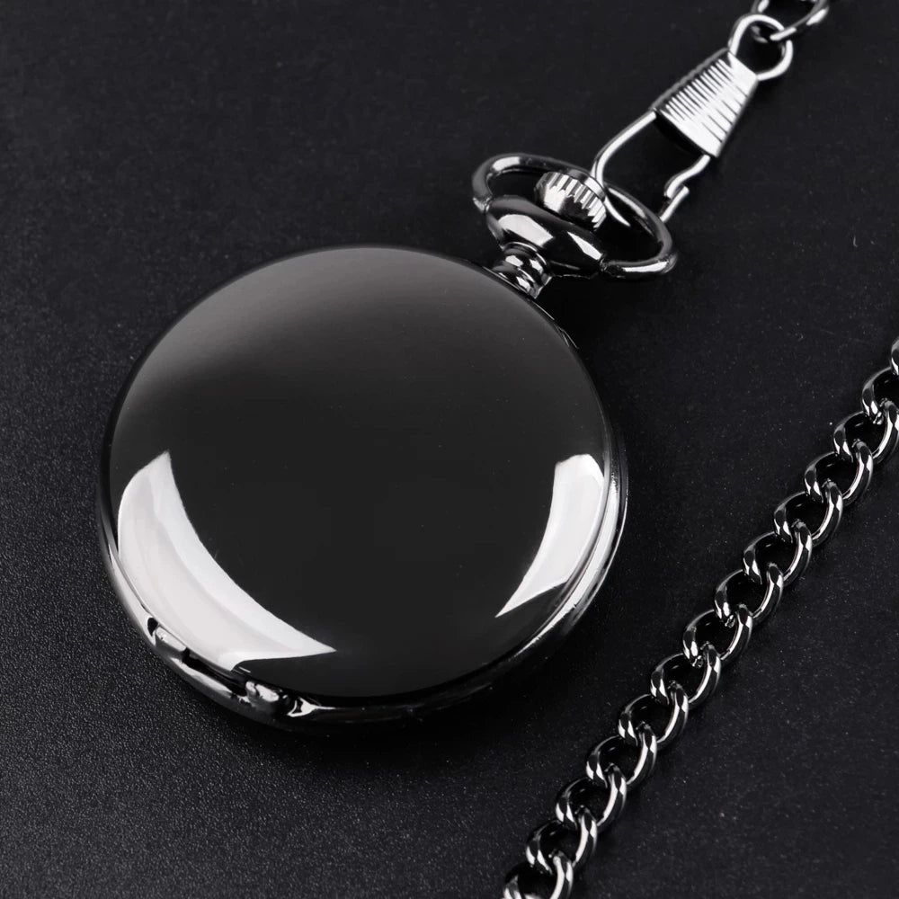 Vintage Silver Quartz Pocket Watch – Fashion Pendant Necklace for Men