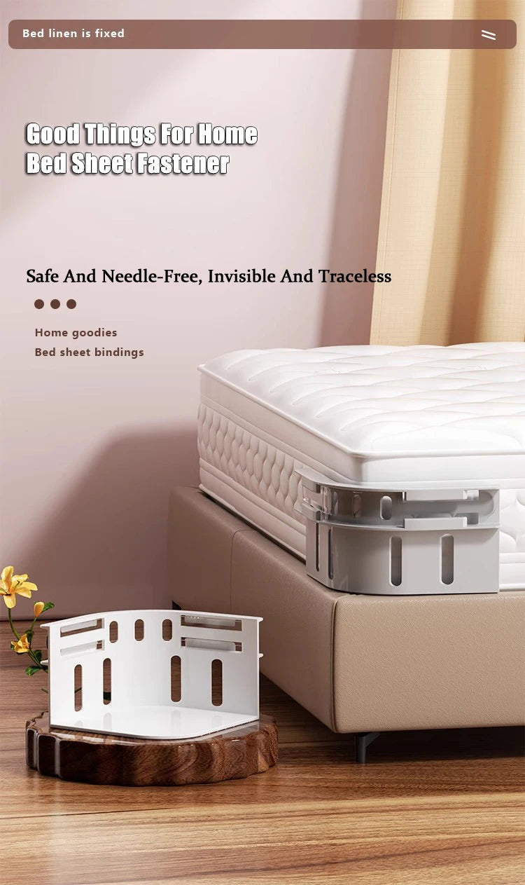Invisible Bed Sheet Holder Clips – NeedleFree Anti-Slip Grippers for Bedding