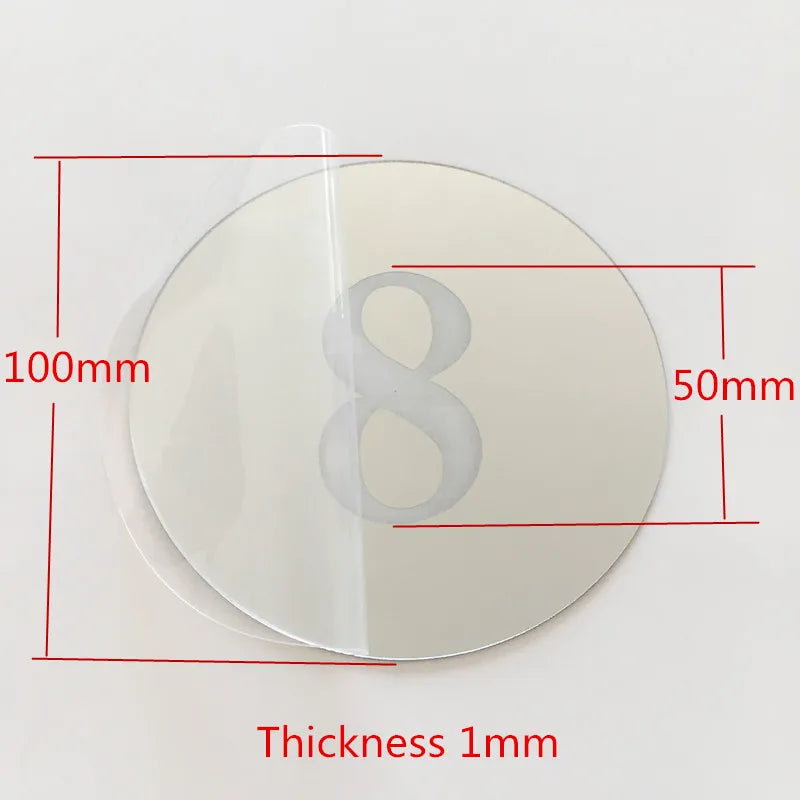 Round Acrylic Mirror Wall Stickers – 100mm Decorative Adhesive Home Decor
