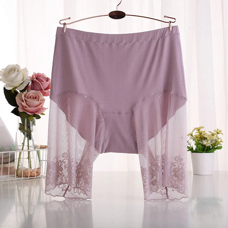Plus Size Anti-Chafe Shorts – Seamless Lace Underskirt for Summer Comfort