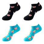 Avocado Cotton Boat Socks – Funny Fruit Pattern for Men and Women