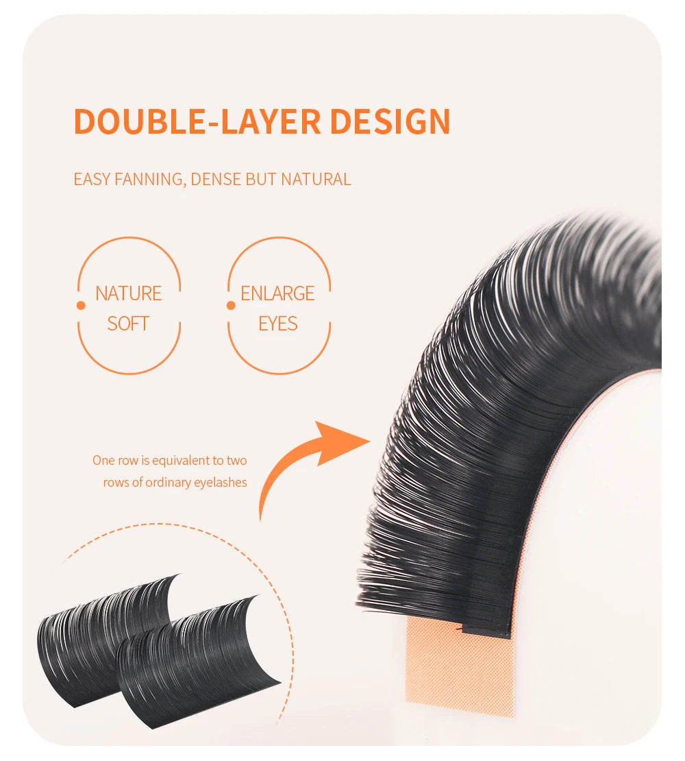 Easy Fanning Volume Lashes – Premium Matte Soft Extensions for Eyelash Artistry