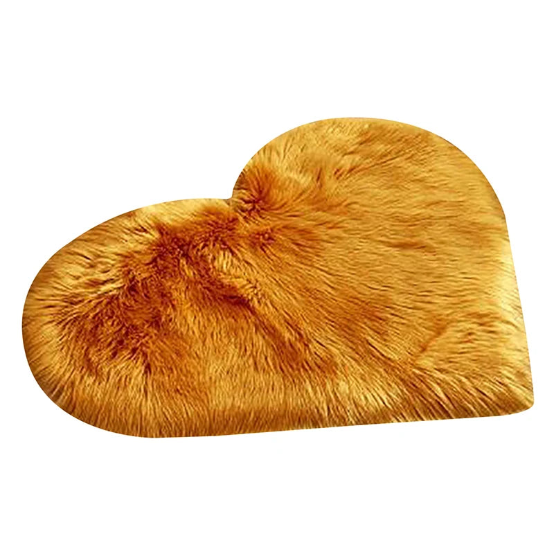 Heart Shaped Plush Carpet – Thickened Bedroom Rug for Home Decor