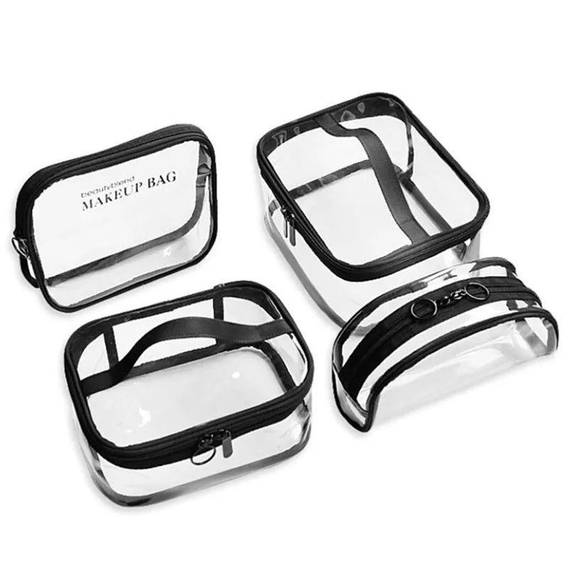 Transparent PVC Cosmetic Bag – Waterproof Makeup Organizer for Travel Toiletries