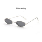 Retro Small Oval Sunglasses – UV400 Gradient Mirror Shades for Festival Wear