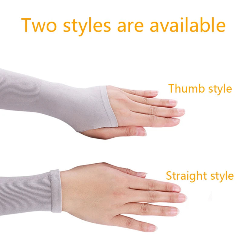 Ice Silk Arm Sleeves – UV Protection for Cycling Sports and Driving