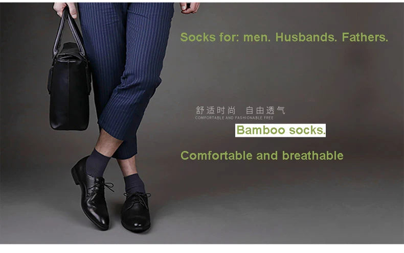 Bamboo Fiber Compression Socks – Men's Business Casual Dress for Comfort