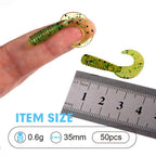 Luminous Rubber Worm Baits – 35mm Soft Swimbait for Freshwater Bass Fishing