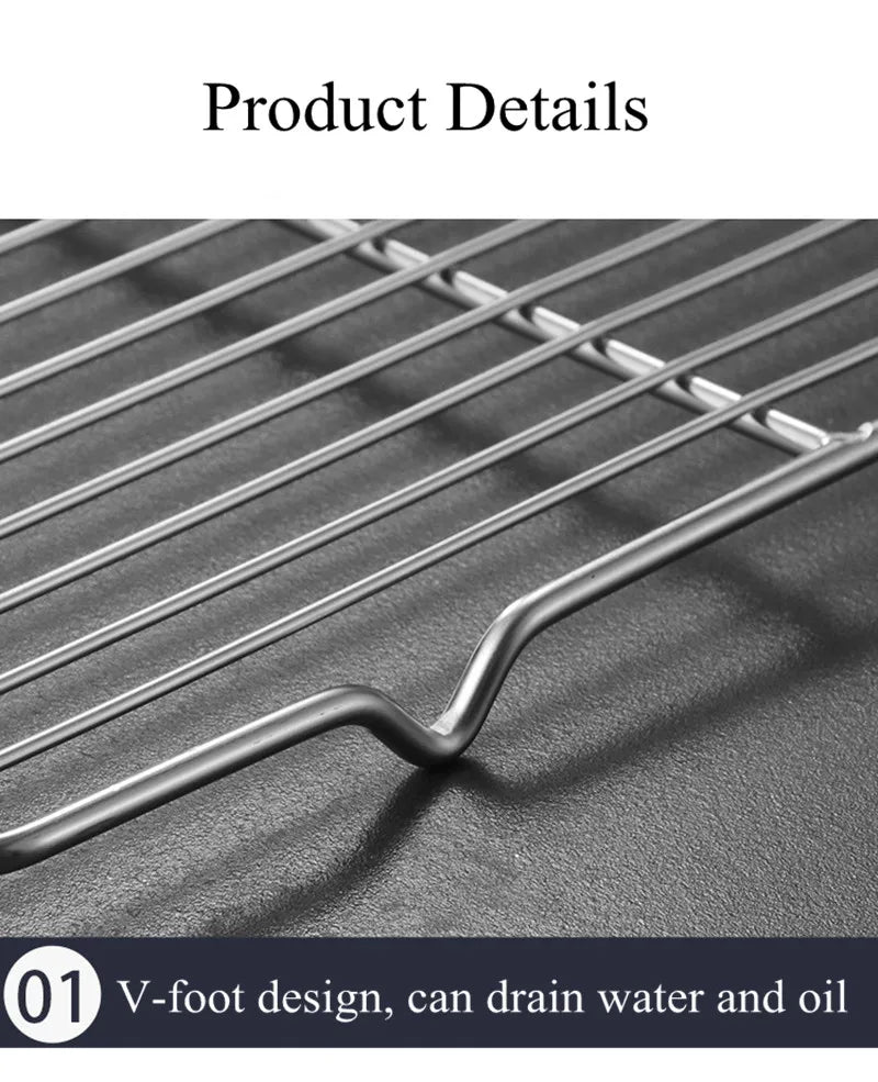 Stainless Steel Cooling Rack – Non-Stick Mesh Tray for Baking and BBQ