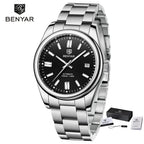 Stainless Steel Mechanical Watch – 10Bar Waterproof for Diving and Sports