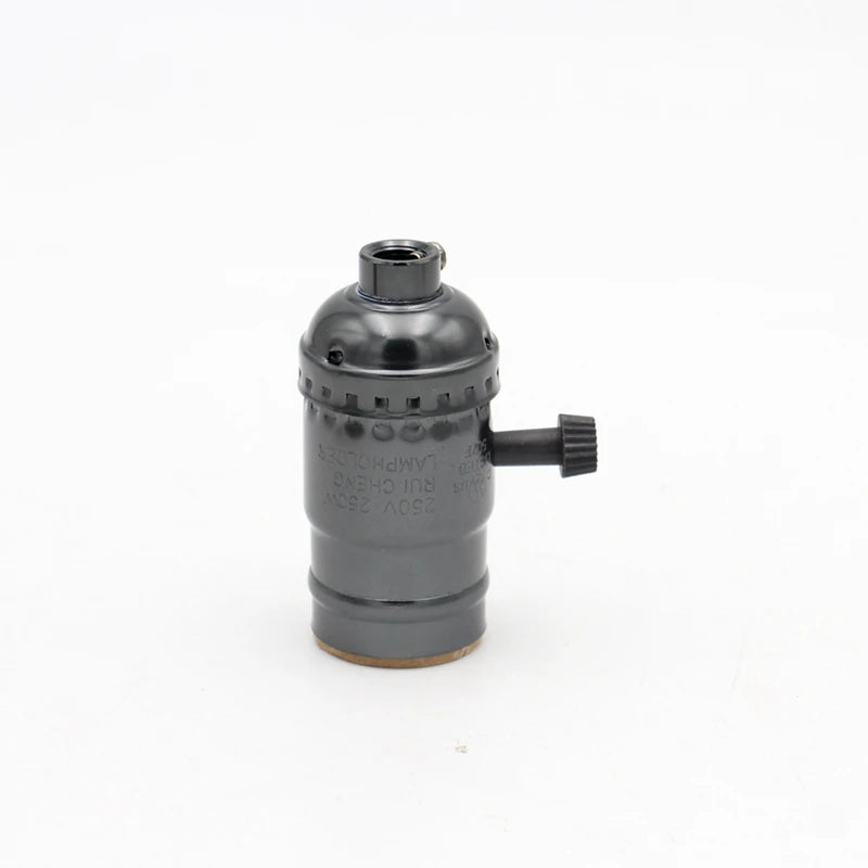 Vintage E26 E27 Lamp Socket – Pull Chain and Knob Switch for Lighting Fixtures