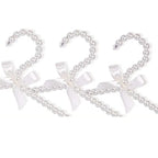Pearl Beaded Bow Clothes Hangers – Decorative Kids Dress Storage Organizer
