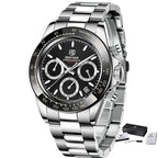 BENYAR Stainless Steel Chronograph Watch – Luxury Quartz for Men
