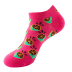 Avocado Cotton Boat Socks – Funny Fruit Pattern for Men and Women
