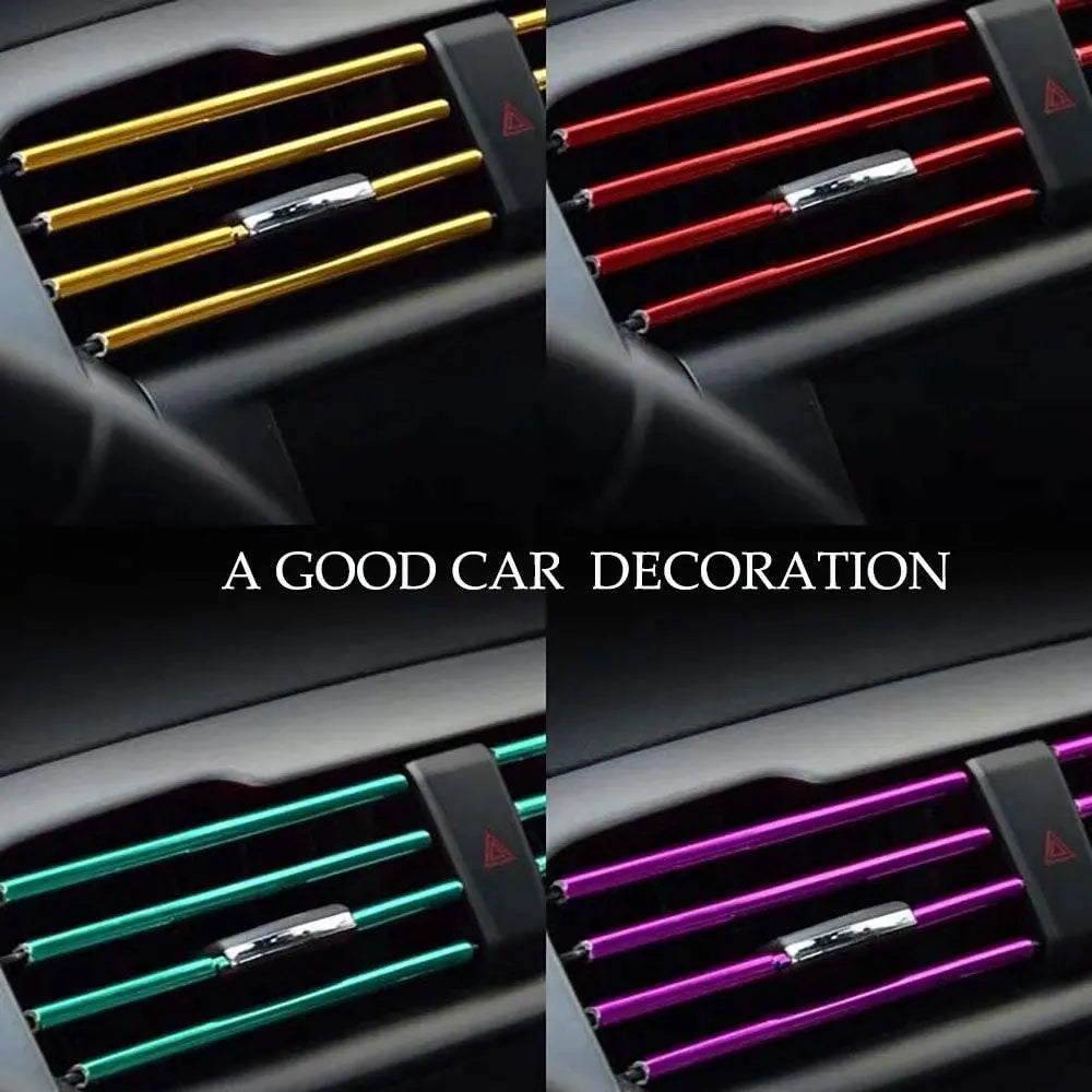 Car Air Vent Trim Strips – U Style Interior Decoration for Auto Dashboard