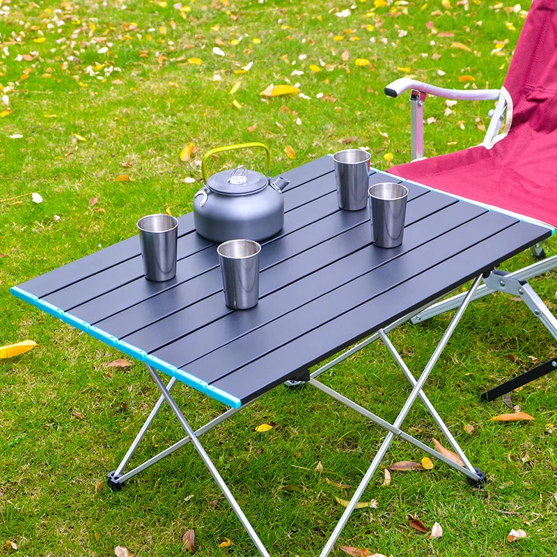 Portable Aluminum Camping Table – Foldable Outdoor Desk for Picnic and BBQ