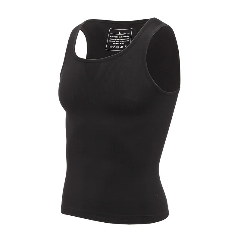 Compression Tank Top – Abdomen Slimming Body Shaper for Gynecomastia Support