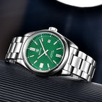 Stainless Steel Mechanical Watch – 10Bar Waterproof for Diving and Sports