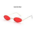 Retro Small Oval Sunglasses – UV400 Gradient Mirror Shades for Festival Wear
