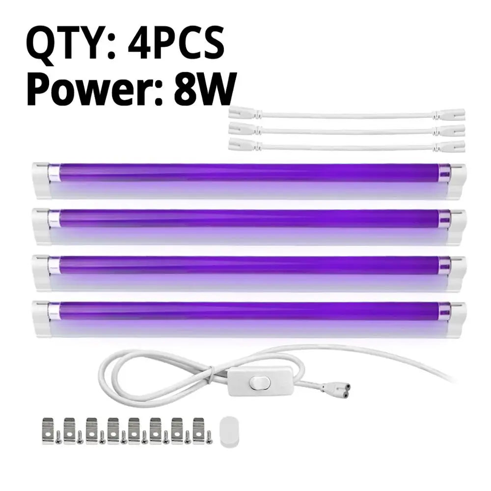 T5 UV Blacklight Tube – 8W 365nm Ultraviolet Lamp for Money Detection and Decor