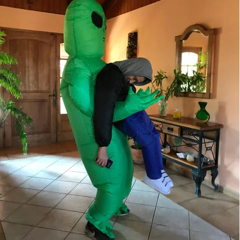 Inflatable Alien Monster Suit – Green Cosplay Costume for Adult Parties