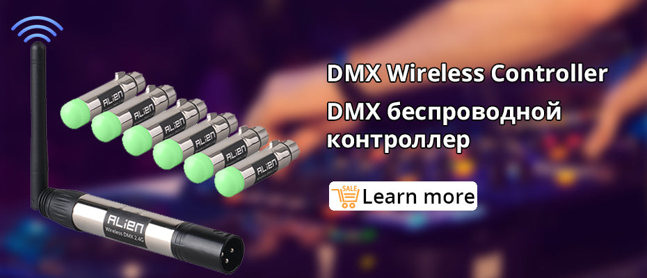 Wireless DMX Transmitter Receiver – 2.4G ISM Controller for Stage Lighting