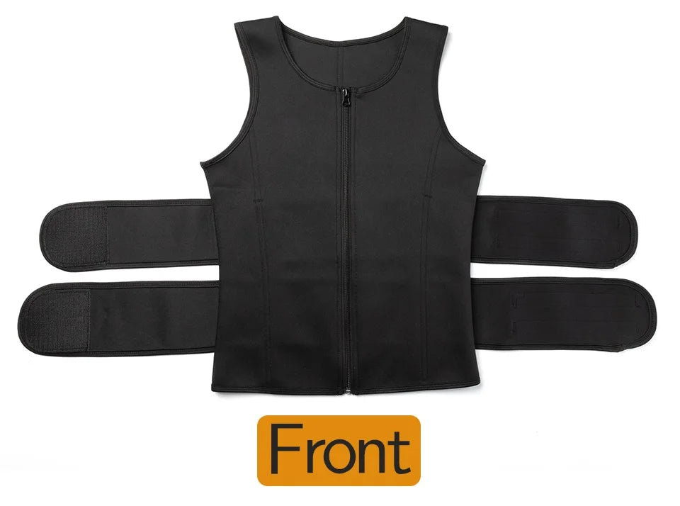 Men Sweat Sauna Vest – Neoprene Body Shaper for Gym Weight Loss
