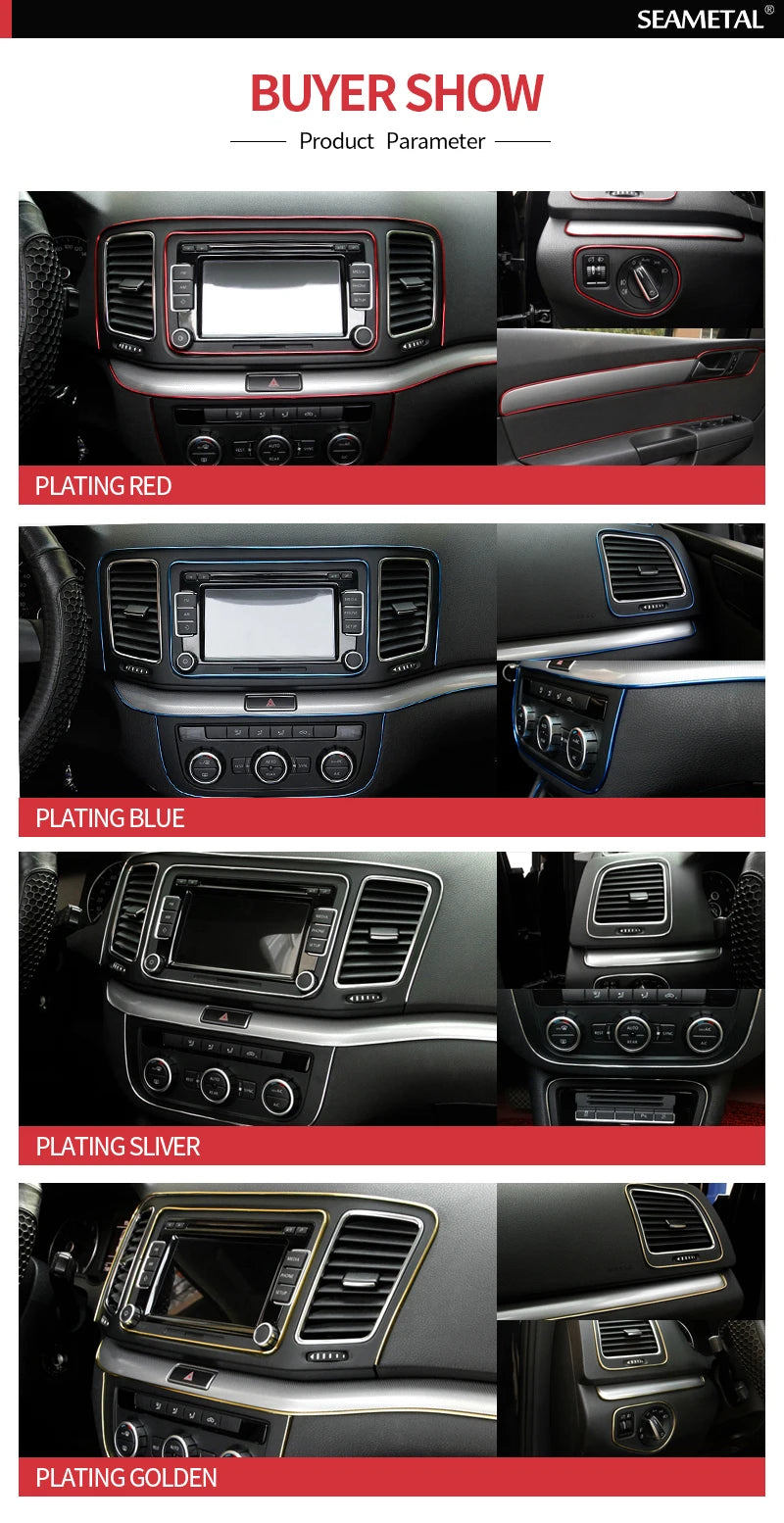 Flexible Car Interior Trim – 5m Decorative Molding for Dashboard Styling