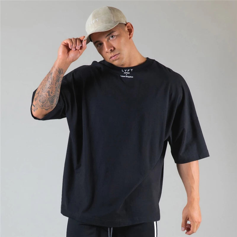 Cotton Gym T-Shirt – Short Sleeve for Men Workout Training Fitness