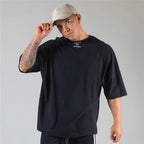 Cotton Gym T-Shirt – Short Sleeve for Men Workout Training Fitness