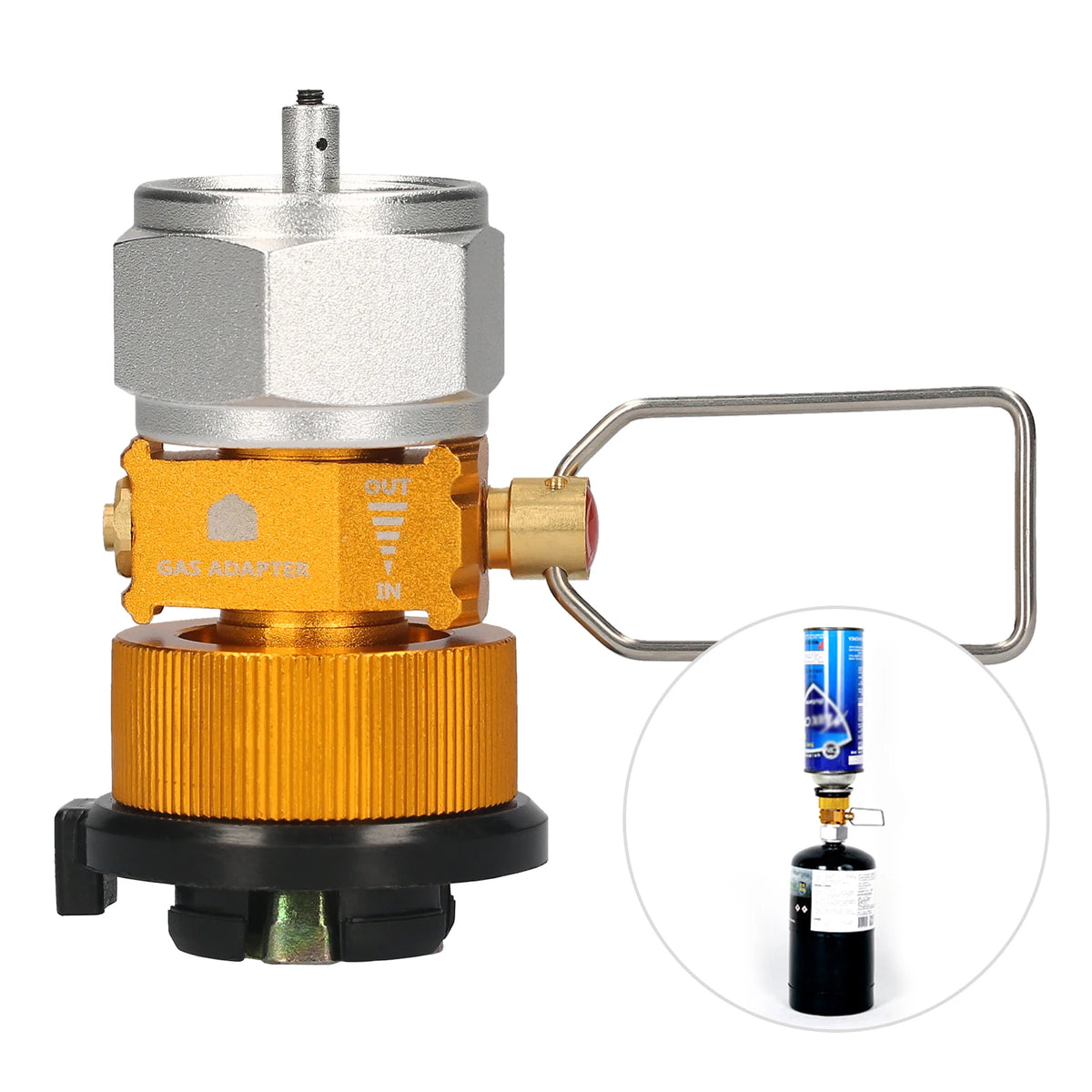 Gas Tank Conversion Adapter – Refill Valve for Camping Hiking and Fishing
