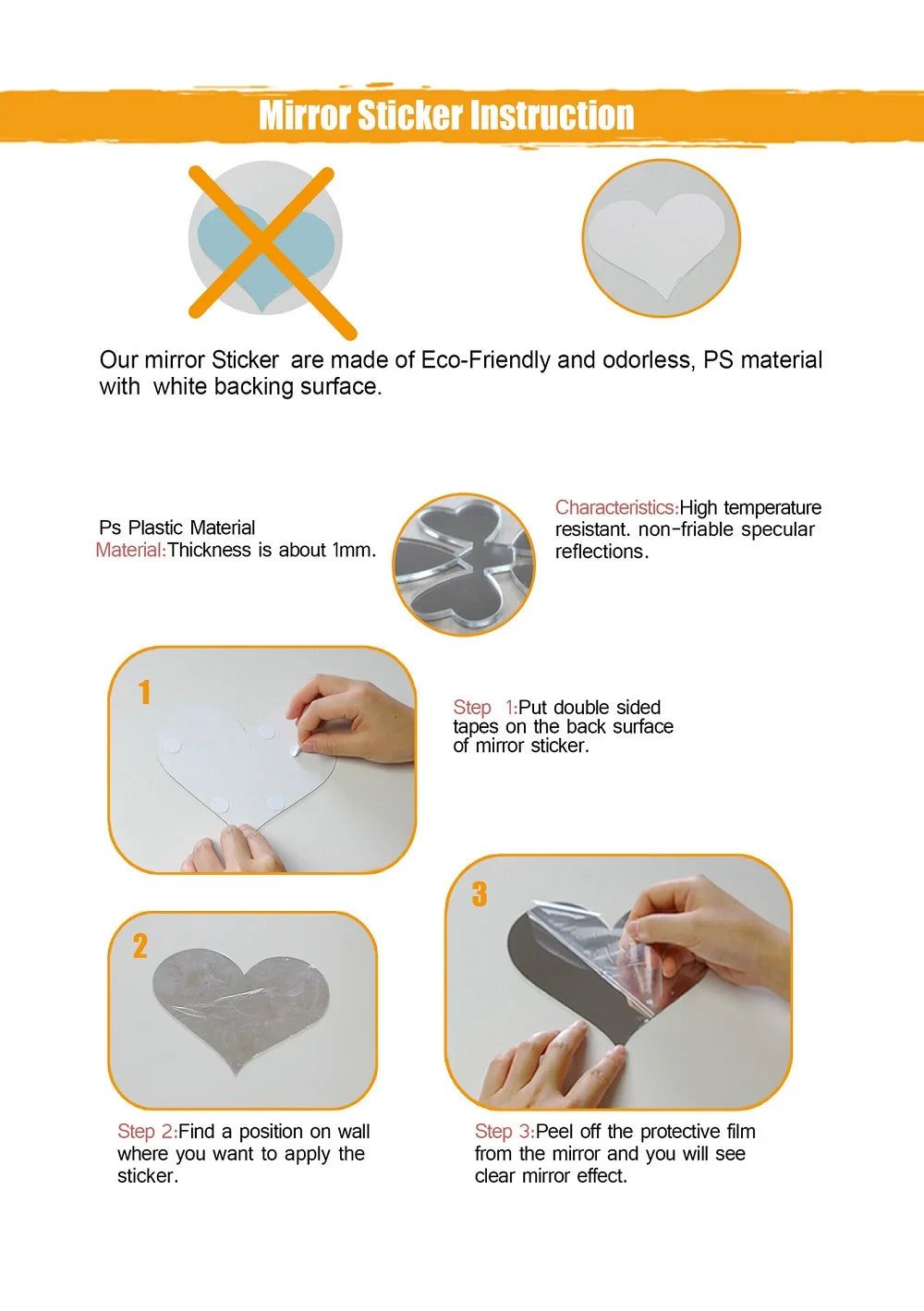 3D Acrylic Mirror Wall Decals – Self-Adhesive Geometric Decor for Home Interior