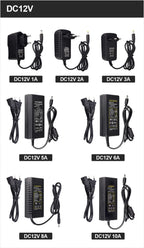 Universal LED Power Supply Adapter – Multi-Voltage Transformer for CCTV