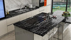 Black Wood Grain PVC Wallpaper – Self-Adhesive Film for Kitchen Cabinets