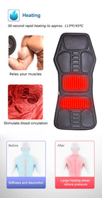 Electric Back Massage Cushion – Heating Vibrator for Home Office Pain Relief