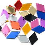 Rhombus Acrylic Mirror Sew On Rhinestones – Decorative Gems for Sewing Craft