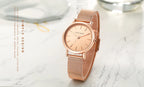 Rose Gold Stainless Steel Watch – Japan Quartz Waterproof for Ladies