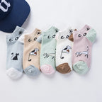 Cute Cat Ankle Socks – Cartoon Animal Kitten Cotton Hosiery for Women