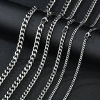 Stainless Steel Cuban Link Chain – 3-7mm Necklace for Men and Women