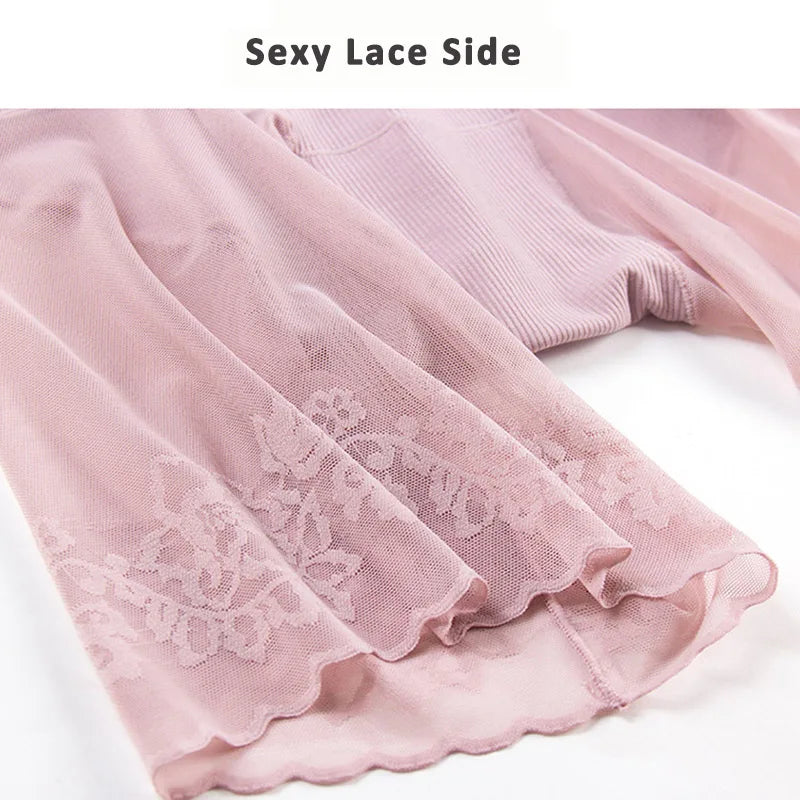 Plus Size Anti-Chafe Shorts – Seamless Lace Underskirt for Summer Comfort