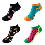 Avocado Cotton Boat Socks – Funny Fruit Pattern for Men and Women