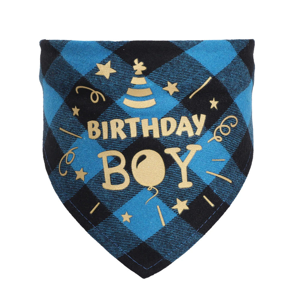 Cotton Triangle Pet Bandana – Adjustable Scarf Collar for Dogs and Cats